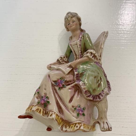 Other - Vintage Germany Lady Porcelain Seated Figurine!